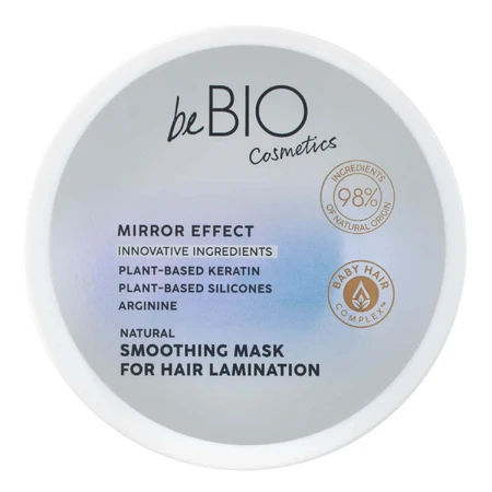 beBIO Cosmetics Baby Hair Complex Mirror Effect, натуральна маска для ламінування волосся, що гартує, 200 мл: ціни та характеристики