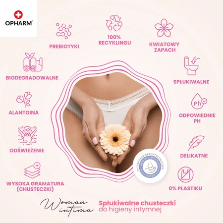 Opharm Woman Intima, серветки для інтимної гігієни, 24 шт.: ціни та характеристики
