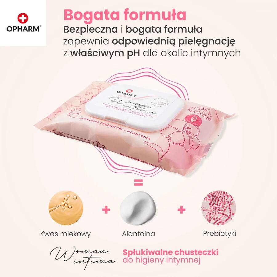 Opharm Woman Intima, серветки для інтимної гігієни, 24 шт.: ціни та характеристики