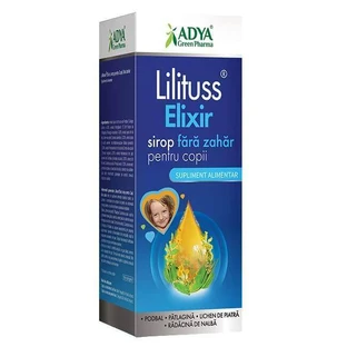 Дитячий сироп без цукру Lilituss Elixir, 180 мл, Adya Green Pharma