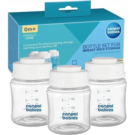 Canpol babies Набор бутылочек для хранения грудного молока 3x120ml 1×1pc, набор бутылочек: цены и характеристики