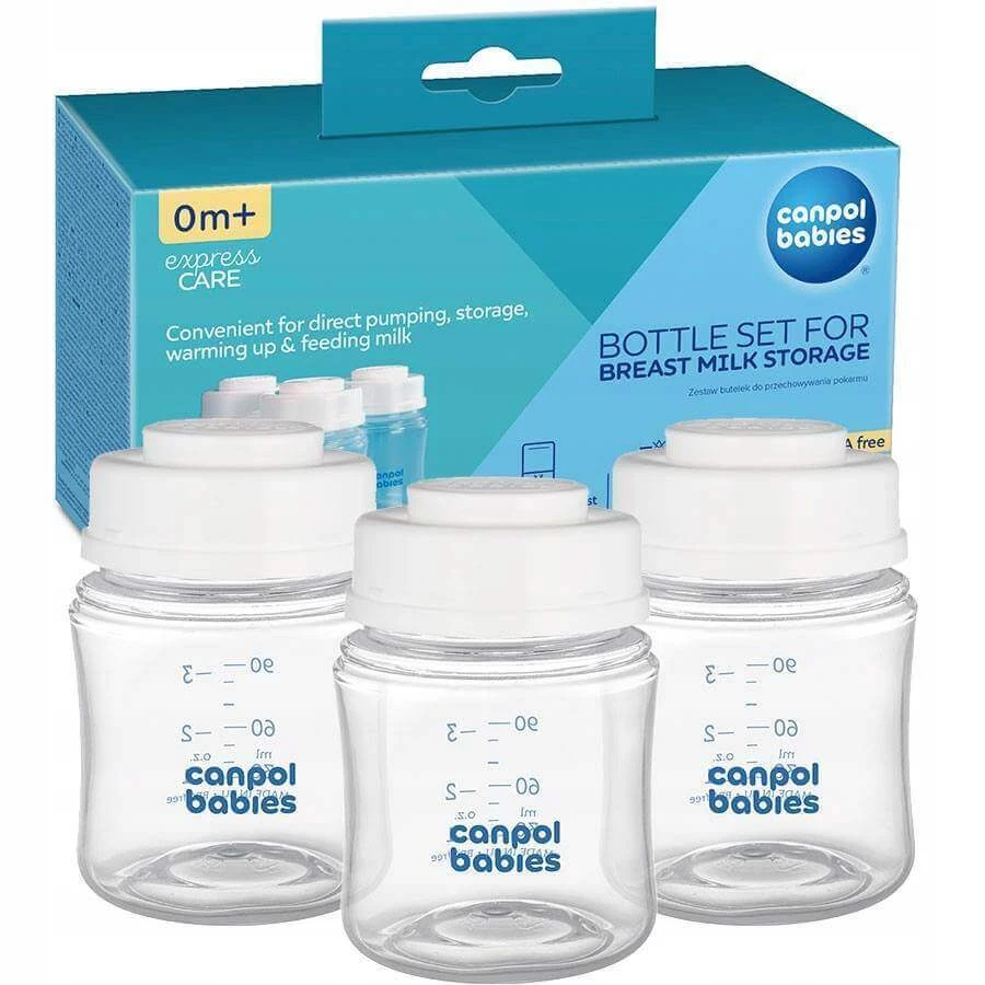 Canpol babies Набор бутылочек для хранения грудного молока 3x120ml 1×1pc, набор бутылочек: цены и характеристики