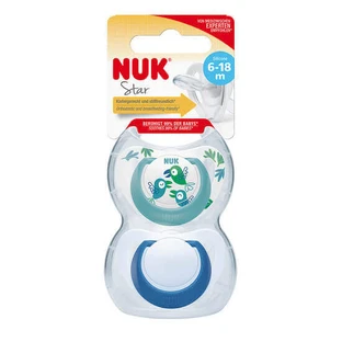 Пустышка силиконовая Star, 2 штуки, 6-18 месяцев, Nuk