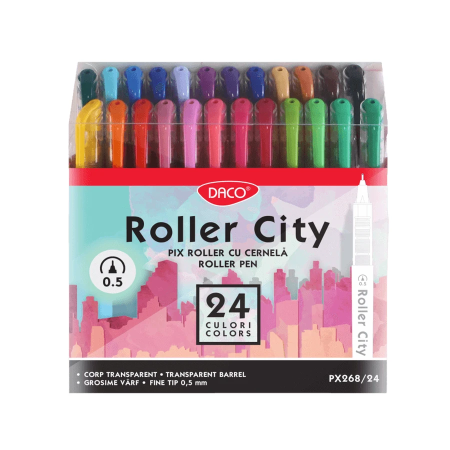 Набір з 24 ручок Roller City, PX268/24, Daco: ціни та характеристики