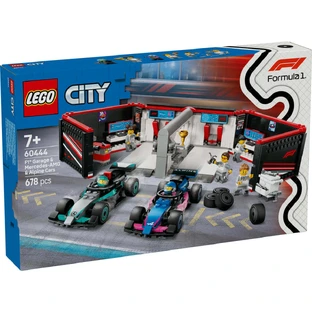 Гараж F1 та автомобілі Mercedes AMG і Alpine, 60444, + 7 років, Lego