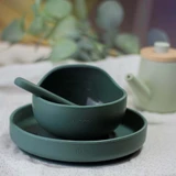 Petite&Mars Силіконова миска з присоскою TAKE&MATCH Misty Green 6м+ 350 мл