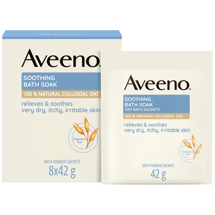 Aveeno, заспокійливий порошок для ванн, 8 х 42 г: ціни та характеристики