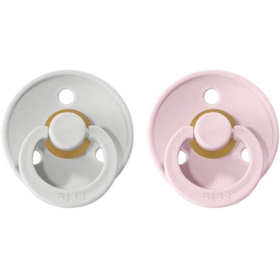 BIBS Colour Natural Cocoa Soothers, возраст 2 года, лазурь/цветок 2 шт.: цены и характеристики