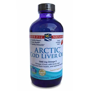 Arctic Cod Liver Oil Strawberry 1060 мг Масло печени дикой трески 237 мл, Nordic Naturals