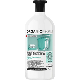 Organic People Органічний гель для прання дитячої білизни, ромашка та мильний горіх 1000 мл