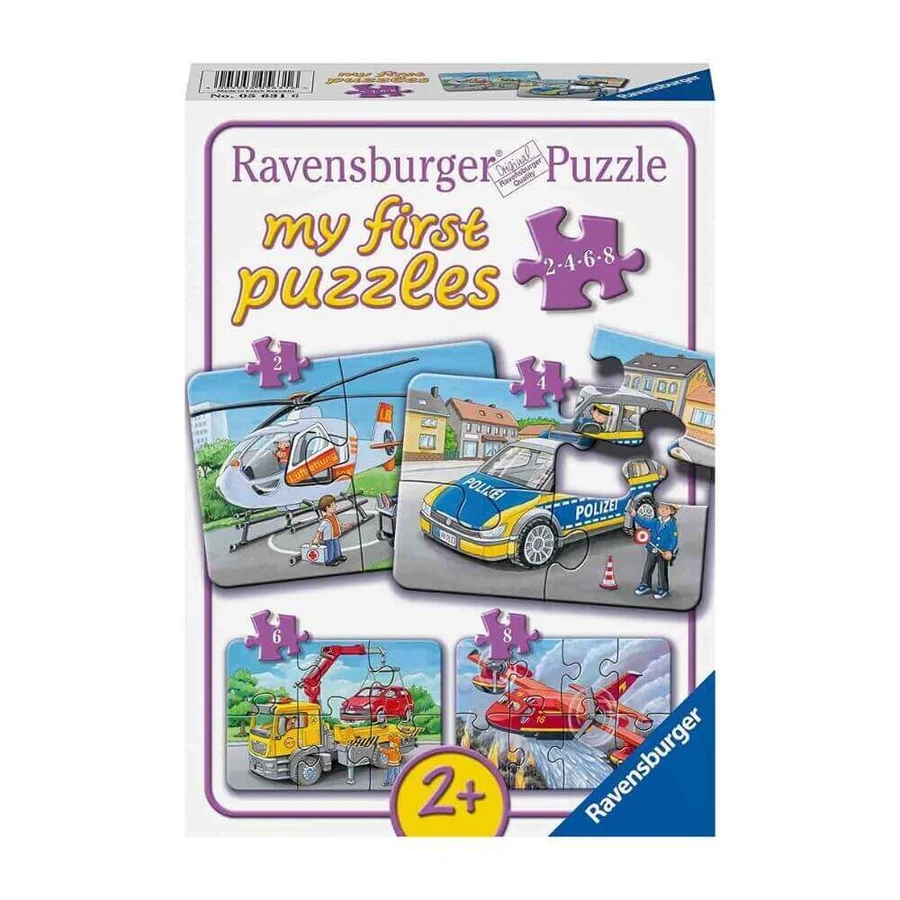 Пазл Аварійні машини, +2 роки, 4 деталі, Ravensburger: ціни та характеристики