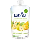 Фруктовое пюре с козьими сливками Kabrita Яблочное пюре с морковью с 6 месяцев 100 г
