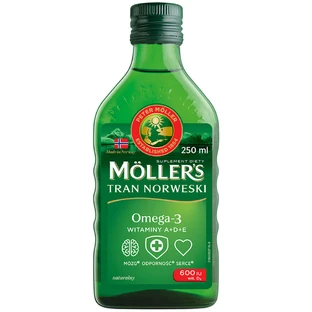 Норвезька риб'яча олія Moller's Moller's Norwegian Trank натуральна, 250 мл
