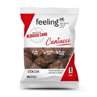 Низкоуглеводное печенье Cantucci с какао, 50 г, Feeling Ok