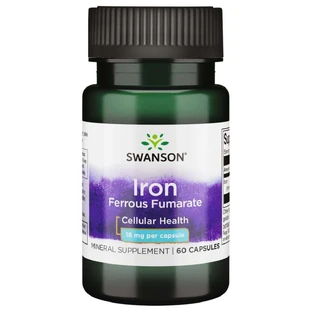 Swanson Iron Ferrous Fumarate, элазин фумарат, 60 капсул
