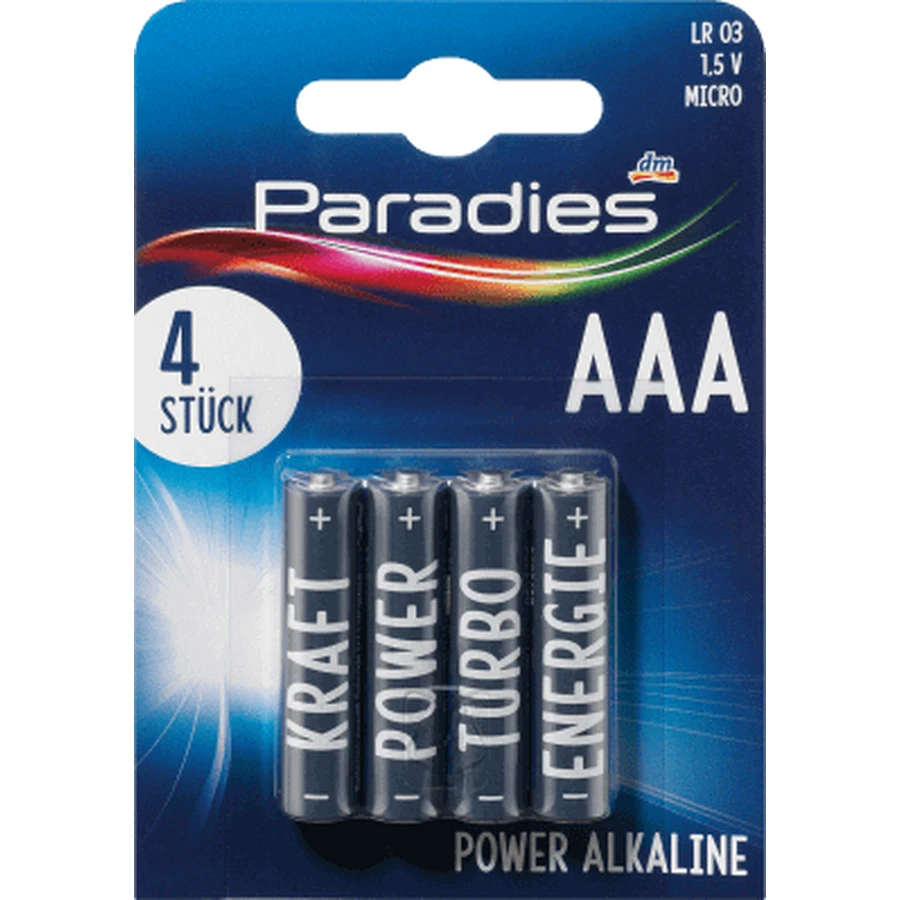 Батарейки Paradies Micro AAA, 4 шт.: цены и характеристики
