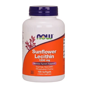 Now Foods Sunflower Lecithin, лецитин семян подсолнечника 1200 мг, 100 микрокапсул