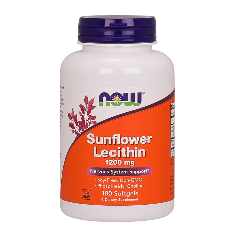 Now Foods Sunflower Lecithin, лецитин семян подсолнечника 1200 мг, 100 микрокапсул: цены и характеристики