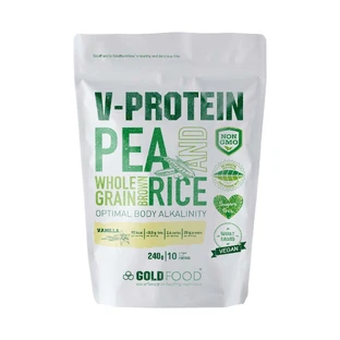 Порошковий рослинний протеїн V-Protein Vanilla, 240 г, Gold Nutrition