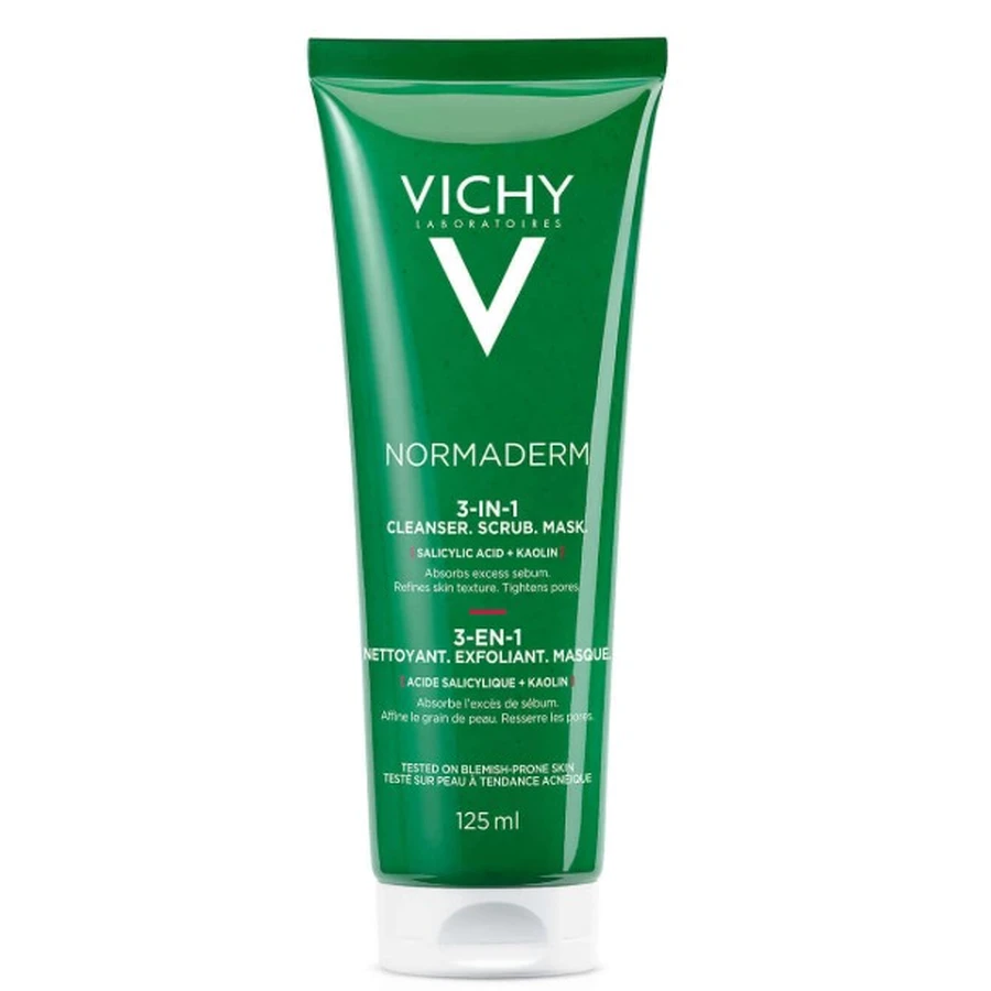 Комплексний очищувальний засіб Vichy Normaderm 3-в-1 для проблемної шкіри, 125 мл: ціни та характеристики