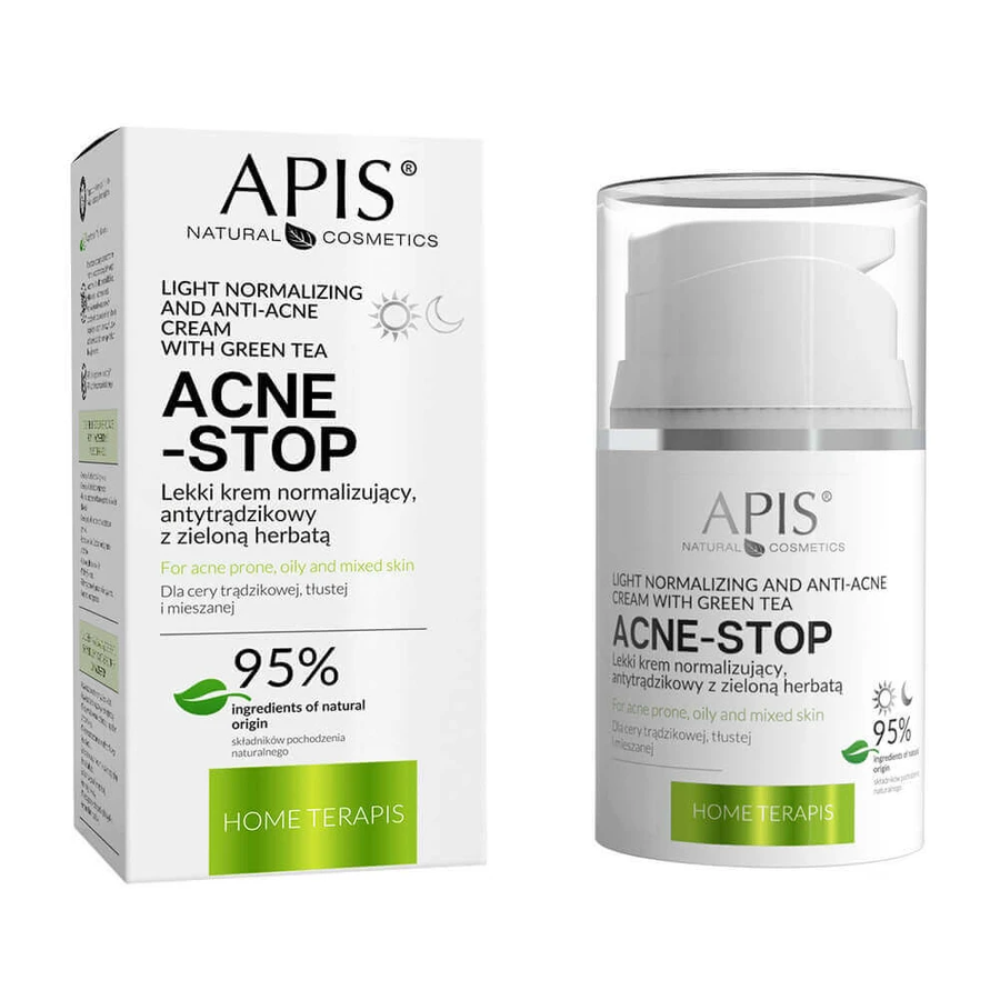 Apis Acne-Stop Нормалізуючий крем проти акне із зеленим чаєм, 50 мл: ціни та характеристики
