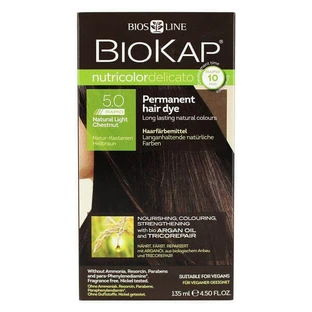 Фарба для волосся Biokap Nutricolor Delicato Rapid, відтінок 5.0 світлий натуральний каштан, 135 мл