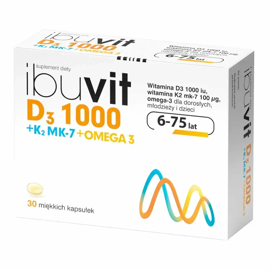 Ibuvit D3 1000 + K2MK-7 Омега 3 30 капсул: ціни та характеристики