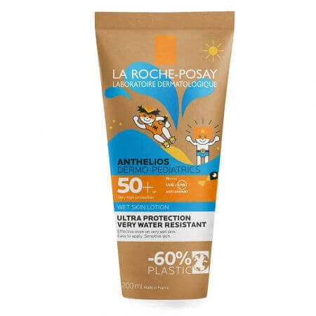 La Roche-Posay Anthelios Anthelios Dermo-Pediatrics Лосьон для влажной кожи с защитой от солнца SPF 50+ для тела Eco Tube, 200 мл: цены и характеристики