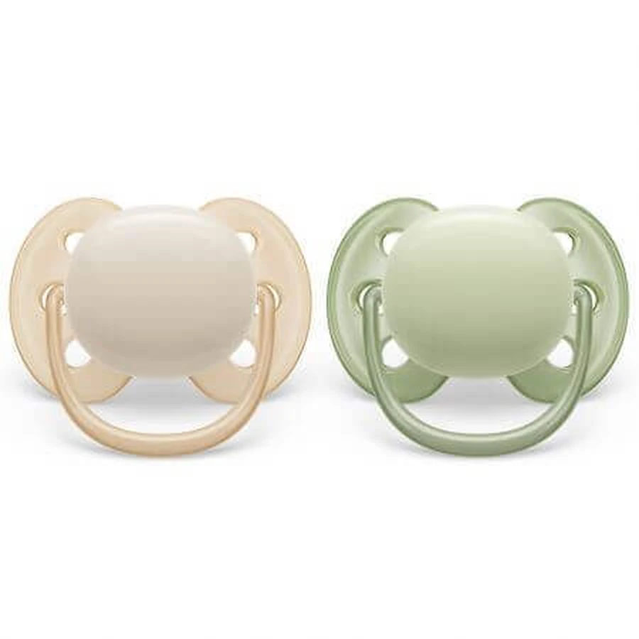 Philips Avent Ультра м'які пустушки, 0-6 місяців, 2 штуки, зелені та жовті, SCF091/05, Philips: ціни та характеристики