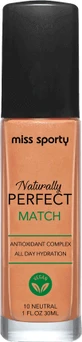 Miss Sporty Naturally Perfect Match Foundation 10 Neutrals, 1 шт.