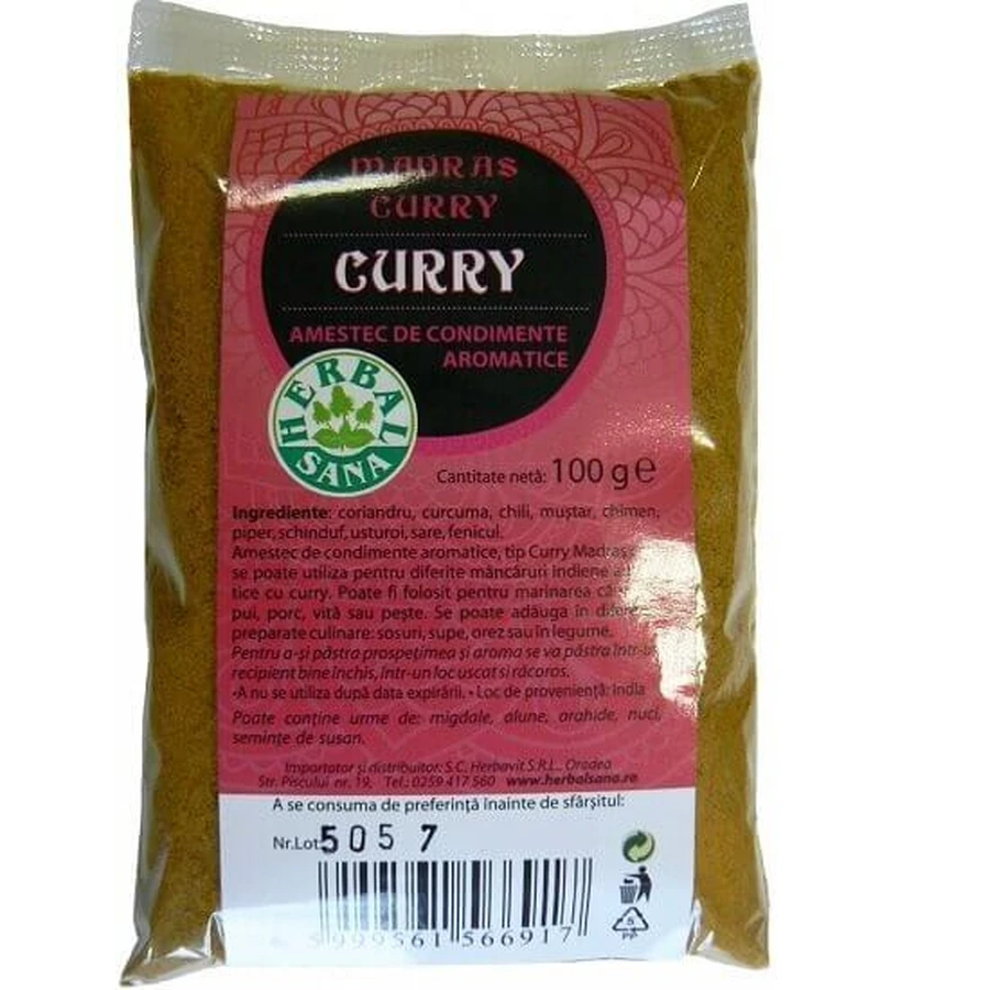 Смесь ароматных специй Карри, 100 г, Herbal Sana: цены и характеристики