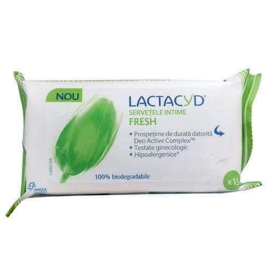 Свежие интимные салфетки Lactacyd, 15 штук, Perrigo: цены и характеристики