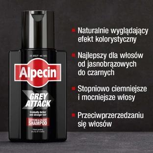 Alpecin Grey Attack Caffeine & Colour, кольоровий шампунь, 200 мл