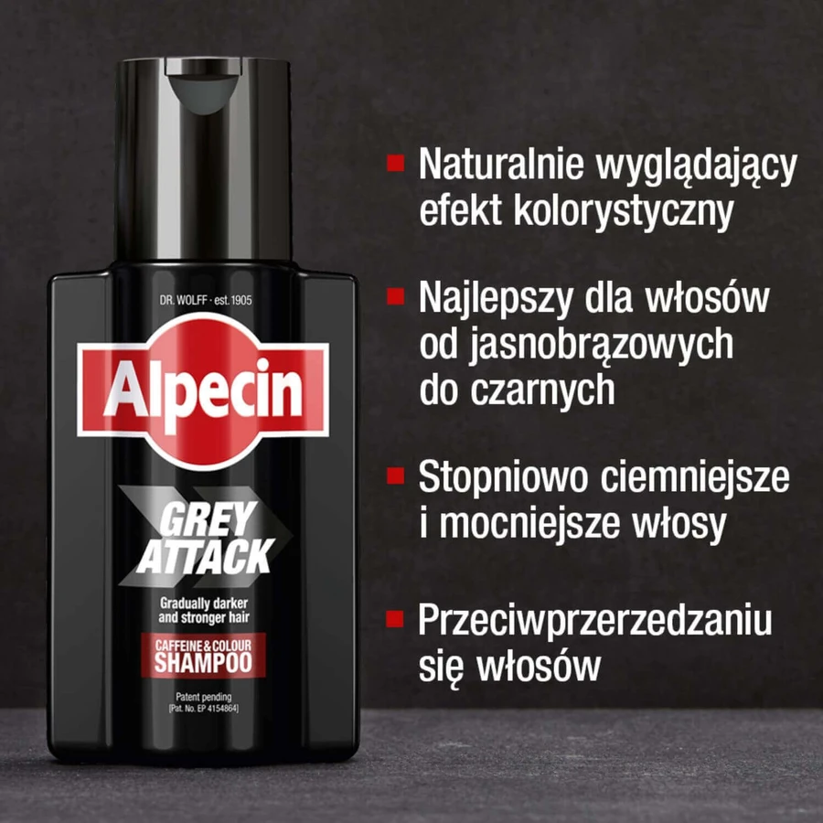 Alpecin Grey Attack Caffeine & Colour, кольоровий шампунь, 200 мл: ціни та характеристики