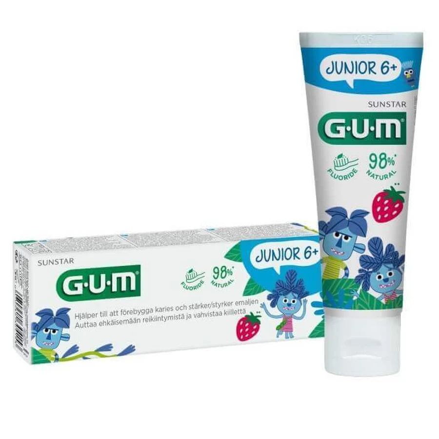 Sunstar GUM Junior, зубная паста для детей 6+, 50 мл: цены и характеристики