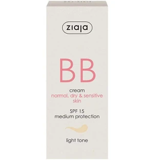 BB-крем с SPF15 светлого оттенка для нормальной сухой кожи, 50 мл, Ziaja