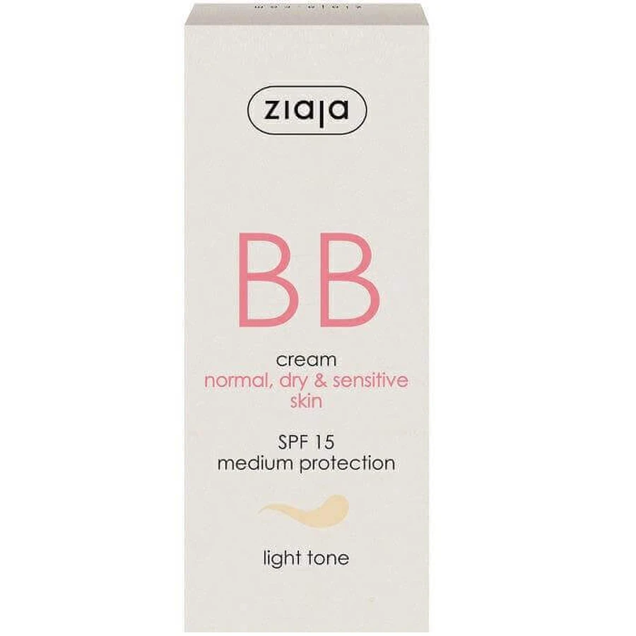 BB-крем с SPF15 светлого оттенка для нормальной сухой кожи, 50 мл, Ziaja: цены и характеристики