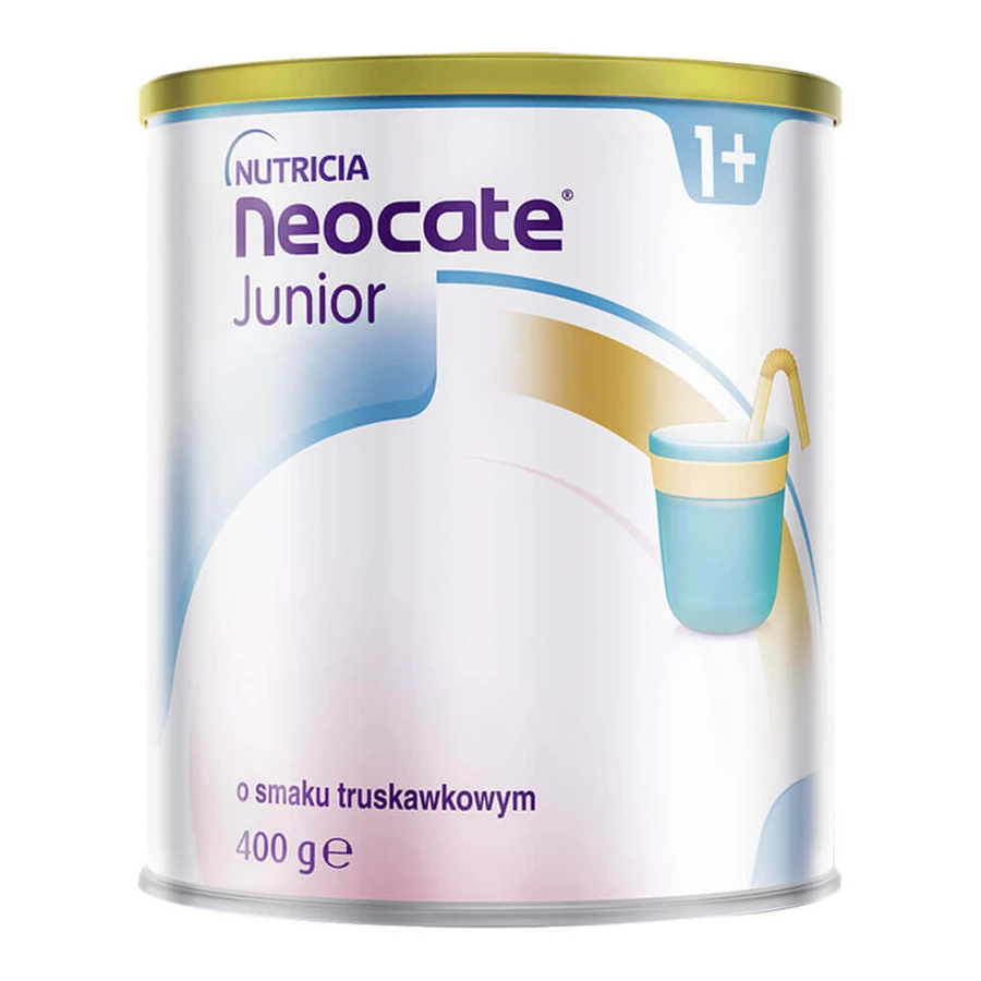 Neocate Junior, для детей с аллергией на белок коровьего молока и пищевой непереносимостью, после 1 года, со вкусом клубники, 400 г: цены и характеристики