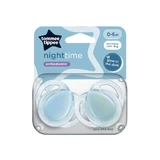 Нічна ортодонтична пустушка, 0-6 місяців, 2 штуки, синя, Tommee Tippee