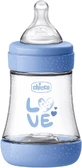 Пляшечка Chicco Дитяча пляшечка Perfect5 силіконова, синя 150 мл