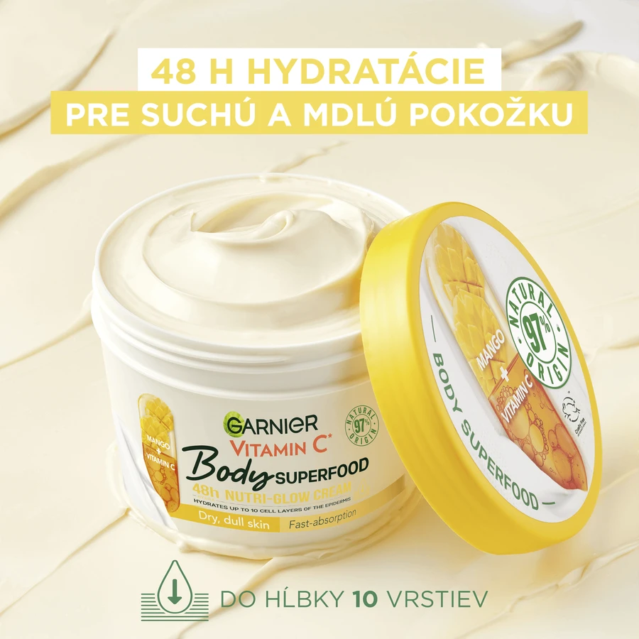 Крем для тіла Garnier Body Food Сяйво манго + вітамін С, 380 мл: ціни та характеристики
