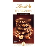 Гіркий шоколад Lindt Les Grandes з цільним ядром лісового горіха 150 г