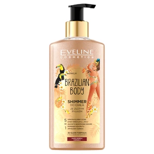 Eveline Cosmetics Бразильский шиммер для тела с золотой пылью, 150 мл