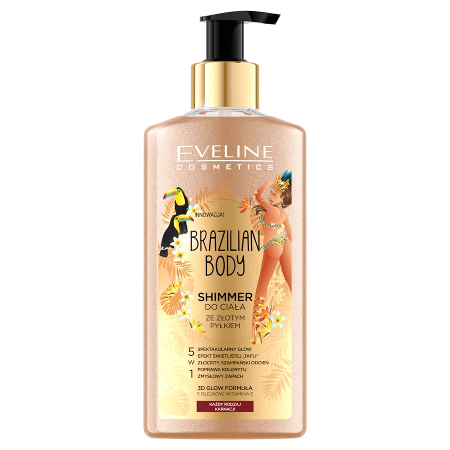 Eveline Cosmetics Бразильский шиммер для тела с золотой пылью, 150 мл: цены и характеристики