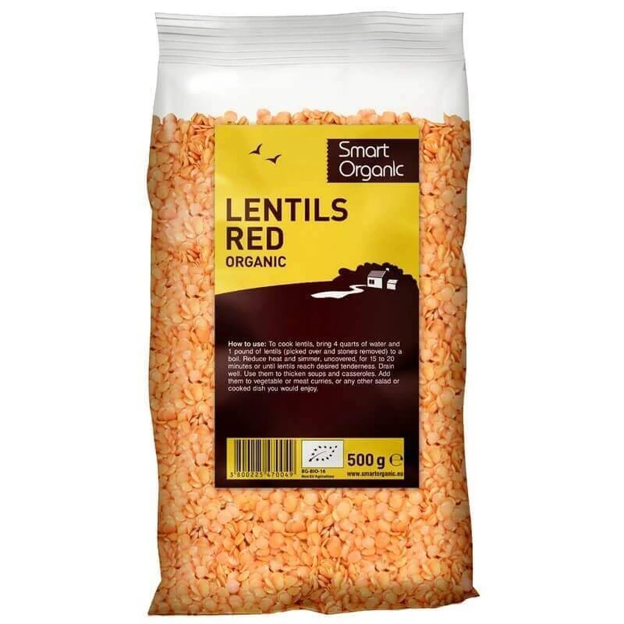 Красная чечевица Эко, 500 г, Dragon Superfoods: цены и характеристики