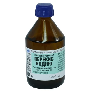 Перекис водню р-н для зовніш. заст. 3% фл. 100 мл
