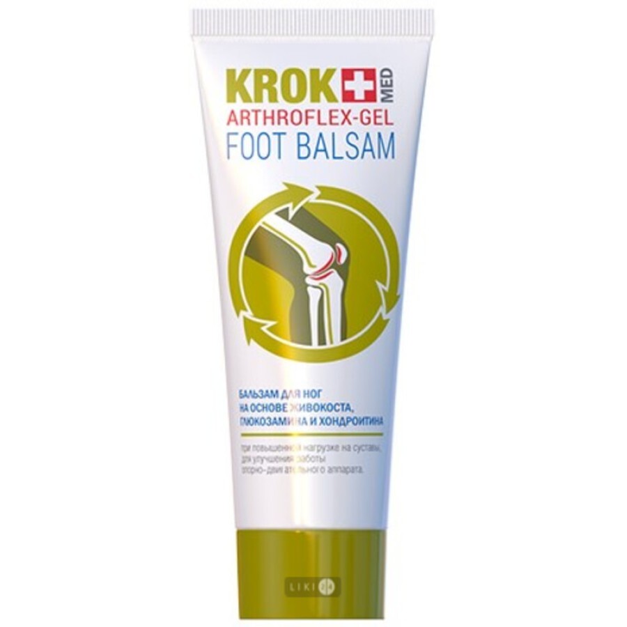 Бальзам для ніг Krok Med Artroflex з хондроїтином і глюкозаміном, 75 мл: ціни та характеристики