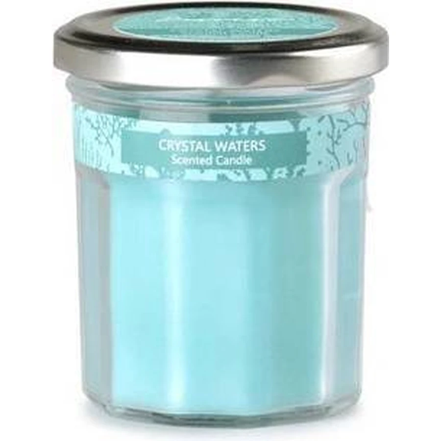 Emocio Зеленое стекло с металлической крышкой Ароматическая свеча Crystal waters 1×1 шт, размер 69 x 85 мм: цены и характеристики