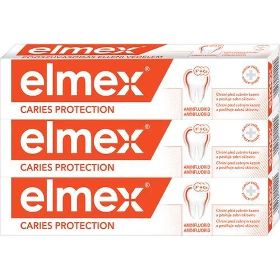 Elmex Защита от кариеса Зубная паста с аминофторидом 3 x 75 мл: цены и характеристики