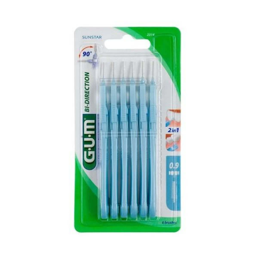 Міжзубні щітки Bi-Direction 0,9 мм, 6 щетинок, Sunstar Gum: ціни та характеристики